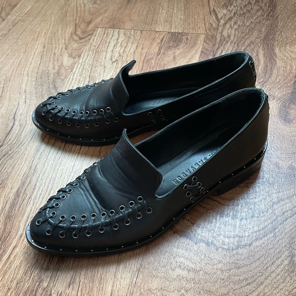 Freda salvador studded leather loafers